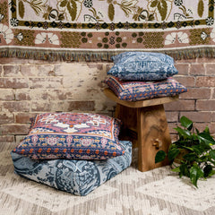 HENDEER - 'Strawberry Fields' Woven Scatter Cushion Cover: 65cm x 65cm