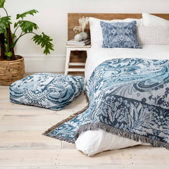 HENDEER - 'Yesterday' Woven Picnic Rug/Throw: Regular 130x160cm