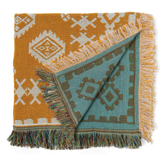 HENDEER - 'Good Day Sunshine' Woven Picnic Rug/Throw: Regular 130x160cm