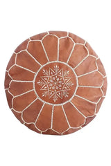 Gran Wholesale - Brown Moroccan Ottoman Pouf | Pouf Moroccan Leather Pouffe