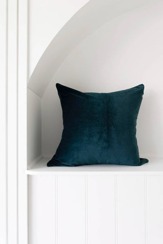 Linen Connections - Luxury Velvet Cushion Cover - Dark Green
