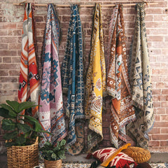 'Let It Be' Woven Picnic Rug/Throw: Regular 130x160cm
