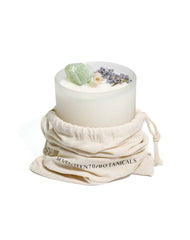 Eucalyptus with Green Calcite CALMING + PROSPERITY: 18+ Hours Burn Time