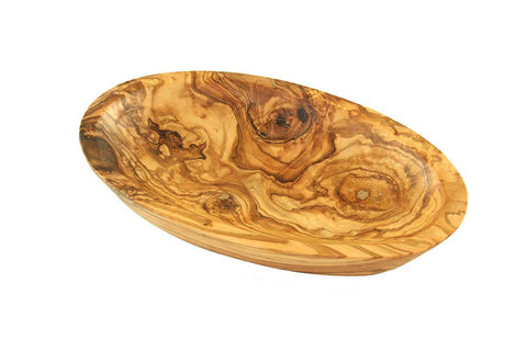 olivenholz-erleben - Oval bowl length approx. 15 — 17 cm olive wood
