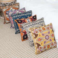 HENDEER - 'Strawberry Fields' Woven Scatter Cushion Cover: 65cm x 65cm