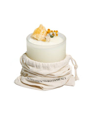 Golden Wattle with Yellow Calcite PROTECTION + WELLBEING: 18+ Hours Burn Time