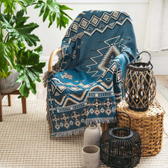 'Let It Be' Woven Picnic Rug/Throw: Regular 130x160cm