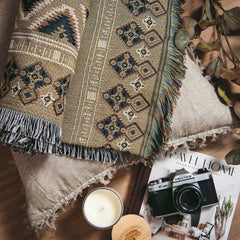 HENDEER - 'Hey Jude' Woven Picnic Rug/Throw: Regular 130x160cm