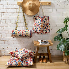 HENDEER - 'A Day In The Life' Woven Picnic Rug/Throw: Regular 130x160cm