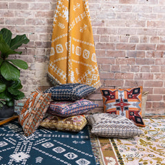HENDEER - 'Good Day Sunshine' Woven Picnic Rug/Throw: Regular 130x160cm