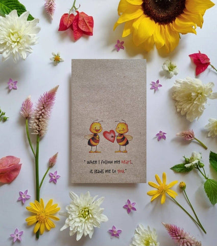 Bee Kind Australia - My Heart - Flower Seeds Everyday Greeting Card: 0.5 Gram