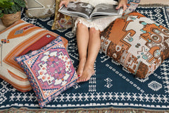 HENDEER - 'Strawberry Fields' Woven Scatter Cushion Cover: 65cm x 65cm