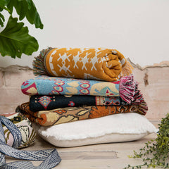 'Penny Lane' Woven Picnic Rug/Throw: Regular 130x160cm