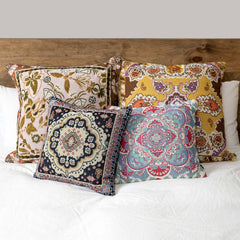 HENDEER - 'Strawberry Fields' Woven Scatter Cushion Cover: 65cm x 65cm