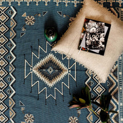 'Let It Be' Woven Picnic Rug/Throw: Regular 130x160cm