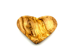 Heart-shaped bowl made of olive wood