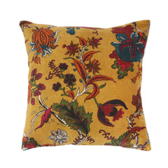 Linen Connections - Mustard Paradise Velvet Cushion