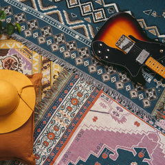 'Let It Be' Woven Picnic Rug/Throw: Regular 130x160cm