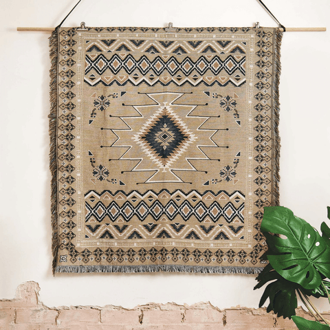 HENDEER - 'Hey Jude' Woven Picnic Rug/Throw: Regular 130x160cm