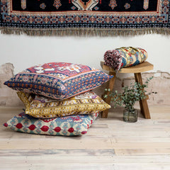 HENDEER - 'Strawberry Fields' Woven Scatter Cushion Cover: 65cm x 65cm