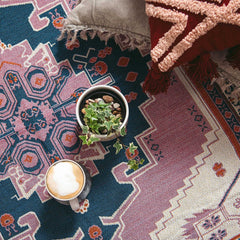 'Strawberry Fields' Woven Picnic Rug/Throw: Regular 130x160cm