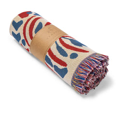 HENDEER - 'A Day In The Life' Woven Picnic Rug/Throw: Regular 130x160cm