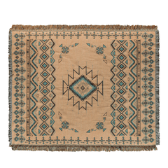 'Let It Be' Woven Picnic Rug/Throw: Regular 130x160cm