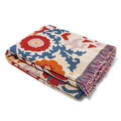 HENDEER - 'A Day In The Life' Woven Picnic Rug/Throw: Regular 130x160cm
