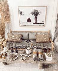 HENDEER - 'Hey Jude' Woven Picnic Rug/Throw: Regular 130x160cm