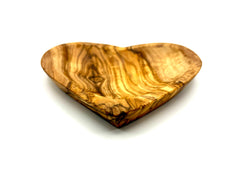 Heart-shaped bowl made of olive wood