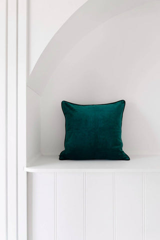 Linen Connections - Luxury Velvet Cushion Cover - Green