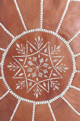 Gran Wholesale - Brown Moroccan Ottoman Pouf | Pouf Moroccan Leather Pouffe