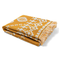 HENDEER - 'Good Day Sunshine' Woven Picnic Rug/Throw: Regular 130x160cm
