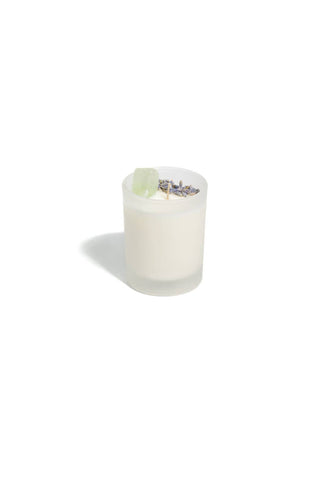 Eucalyptus with Green Calcite CALMING + PROSPERITY: 18+ Hours Burn Time