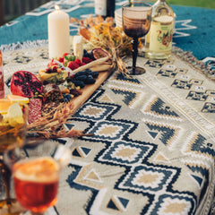 HENDEER - 'Hey Jude' Woven Picnic Rug/Throw: Regular 130x160cm
