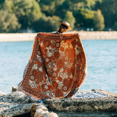 'Penny Lane' Woven Picnic Rug/Throw: Regular 130x160cm