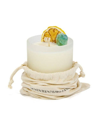 Lemongrass and Ginger with Green Fluroite GROWTH + RENEWAL: 18+ Hrs Burn Time