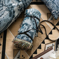 HENDEER - 'Yesterday' Woven Picnic Rug/Throw: Regular 130x160cm