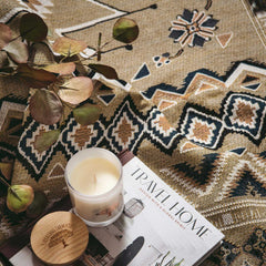 HENDEER - 'Hey Jude' Woven Picnic Rug/Throw: Regular 130x160cm