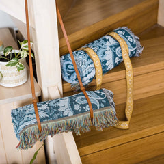 HENDEER - 'Yesterday' Woven Picnic Rug/Throw: Regular 130x160cm