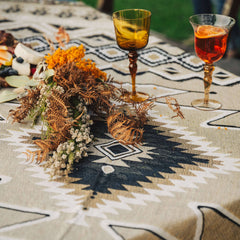 HENDEER - 'Hey Jude' Woven Picnic Rug/Throw: Regular 130x160cm