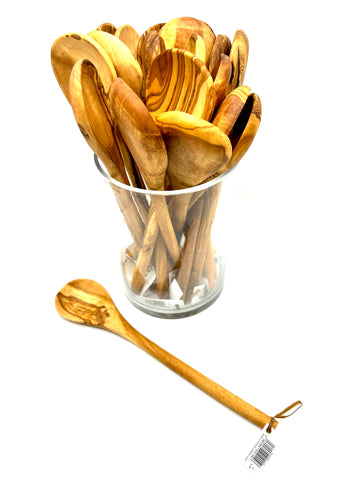 olivenholz-erleben - TOP offer! Round olive wood cooking spoon from 20 pcs.