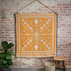 HENDEER - 'Good Day Sunshine' Woven Picnic Rug/Throw: Regular 130x160cm