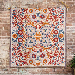 HENDEER - 'A Day In The Life' Woven Picnic Rug/Throw: Regular 130x160cm
