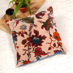Linen Connections - Cotton Velvet Floral Cushion Frida