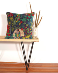 Linen Connections - Frida Decorative Cushion- Velvet Floral Printed