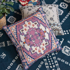 HENDEER - 'Strawberry Fields' Woven Scatter Cushion Cover: 65cm x 65cm
