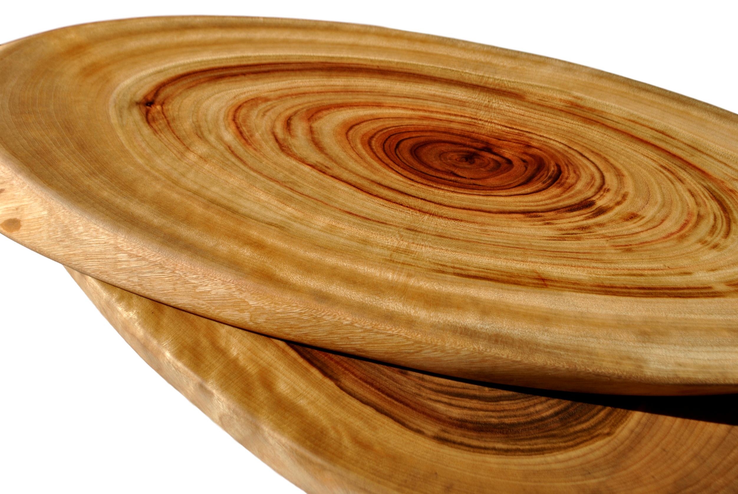 wooden tree slice serving board